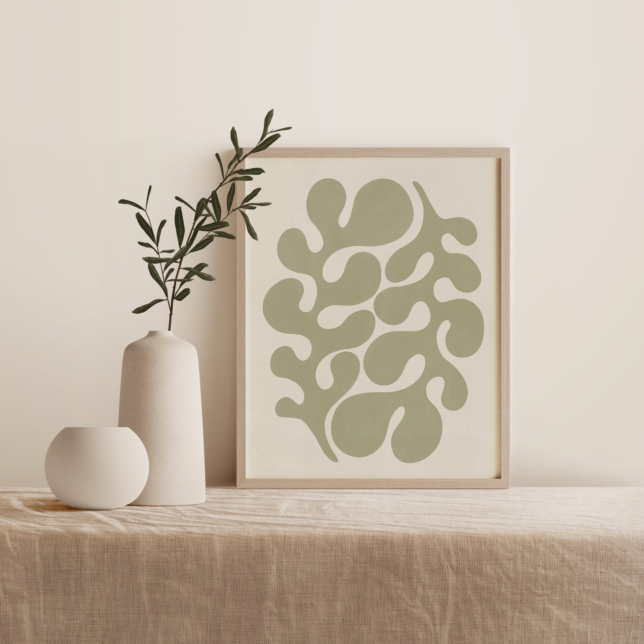 Sage Green Botanical Sage Green Wall Art Printable Wall Art Etsy