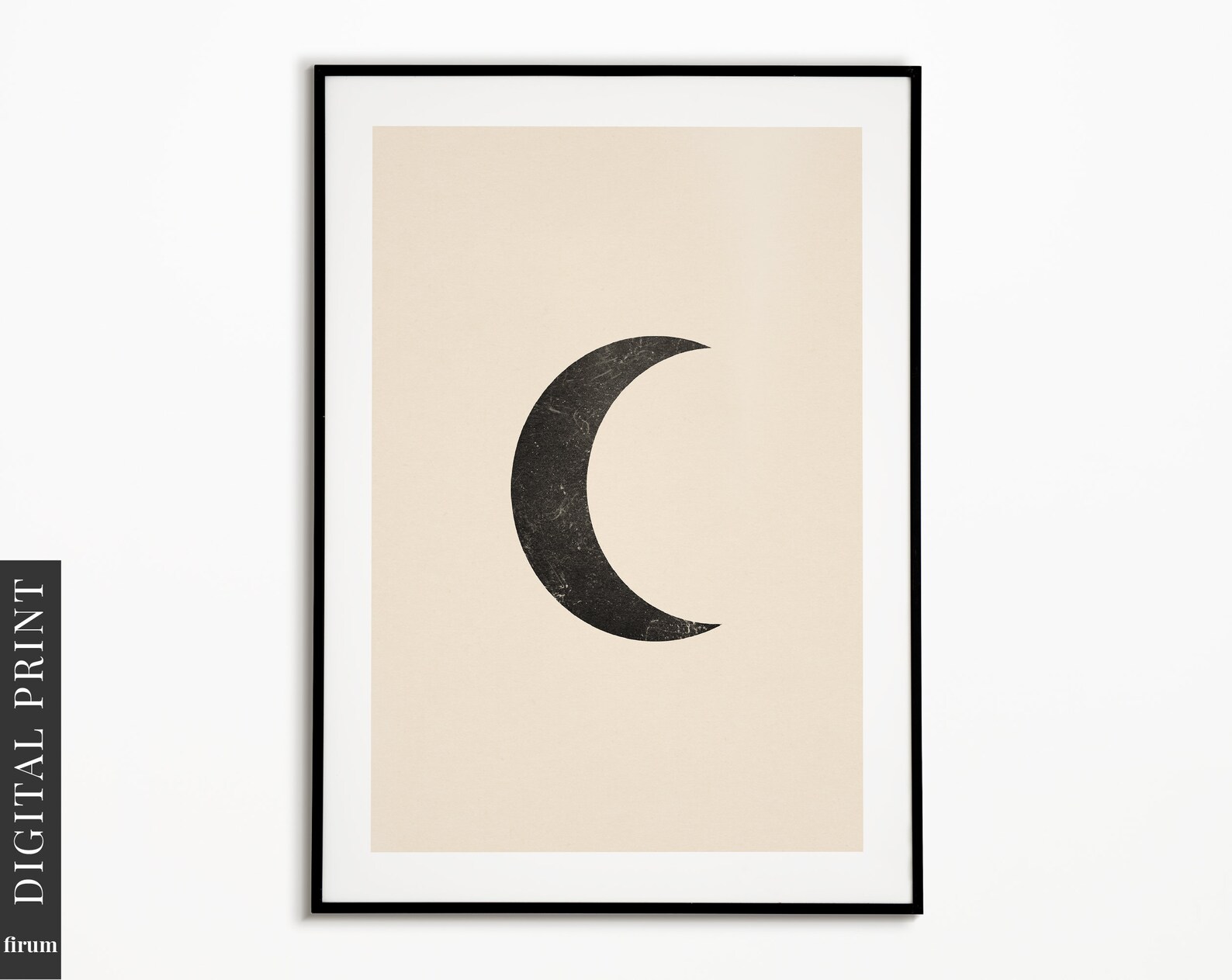 Crescent Moon Wall Decor Boho Wall Art Minimal Night Sky Etsy