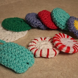 Dish Scrubbies - Choose Your Color - Set of 2 through 100 - Crochet Nylon Yarn Bee Scrub-ology Scrub it! Yarn or Tulle Pot Scrubber