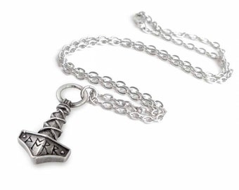 Thor's hammer, Celtic amulet, Pendant with chain