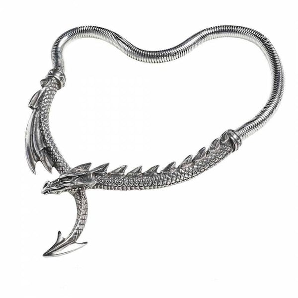 Drachenkette, großartiges Halsband mit Magnetverschluss, extravagantes Design
