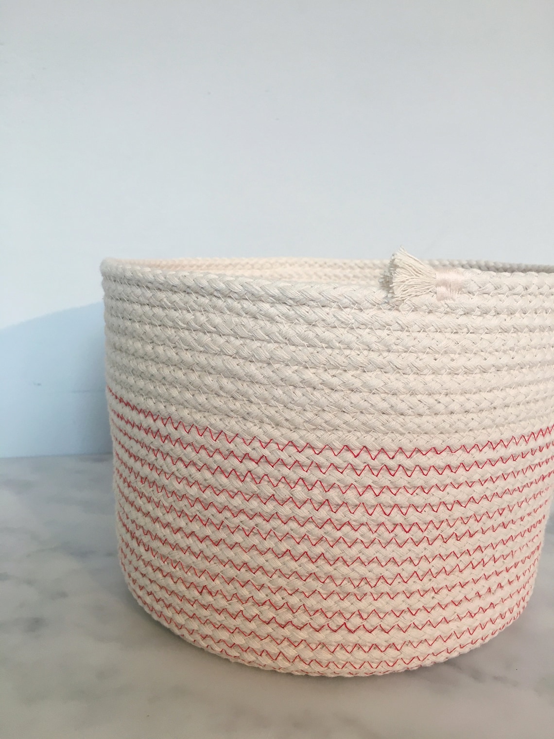 Handmade medium rope basket made to order in your choice of Etsy