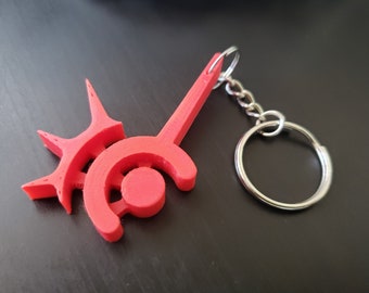 Red Mage FFXIV Job Symbol / RDM Keychain Final Fantasy XIV FF14 Keychain