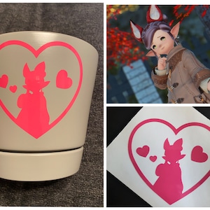 Custom FFXIV Decal /Origional Character Decal / Final Fantasy XIV Decal / Warrior of Light / Final Fantasy Sticker / Laptop Decal Car Decal