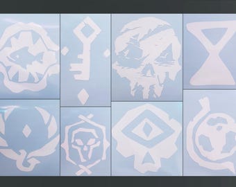 Sea of Thieves Inspired Decals / Sea of Thieves Emissary Stickers / Sea of Thieves Decal / Reaper&#39;s Bones / Gold Hoarders / Order of Souls