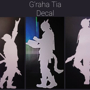 G&#39;raha Tia FFXIV Decal / G&#39;raha Tia Decal / Final Fantasy XIV Decal / Graha Sticker / Crystal Exarch Decal / Final Fantasy 14 Decal / FF14