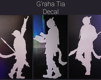 G&#39;raha Tia FFXIV Decal / G&#39;raha Tia Decal / Final Fantasy XIV Decal / Graha Sticker / Crystal Exarch Decal / Final Fantasy 14 Decal / FF14