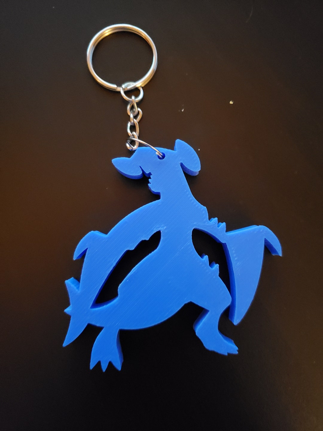Garchomp Keychain Pokemon Silhouette / Pokemon Keychain / Etsy