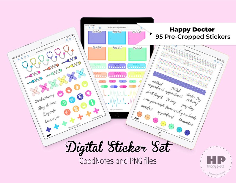 Digital Stickers for Goodnotes Precropped Medical Etsy
