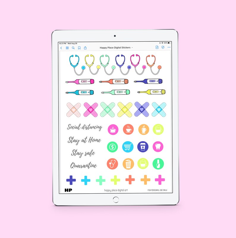 Digital Stickers for Goodnotes Precropped Medical Etsy