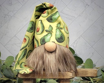 Avocado Gnome Hat | Gnome Hats | Fourth of July Decor | Mantel Decor | Figurines