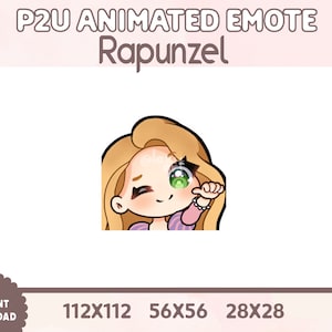 ANIMATED Rapunzel animated emotes Twitch/Discord/Youtube