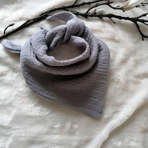 Baby scarf, triangular scarf, baby cloth, burp cloth, double-sided muslin