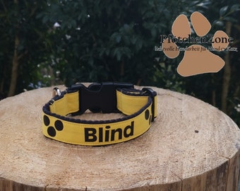 Collar for blind dogs variant 2 blind points blind size. S - XL adjustable Paw Zone guide dog collar