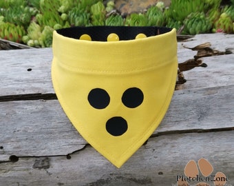 Halstuch Blindenpunkte Gr. XS - XXL Bandana verstellbar PfötchenZone Blindenhalstuch Hundehalstuch Halstuch für Blinde Hunde