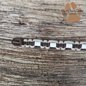 EM ceramic collar made to measure walnut-mocha with/without name size XS-XXL dog collar image 5