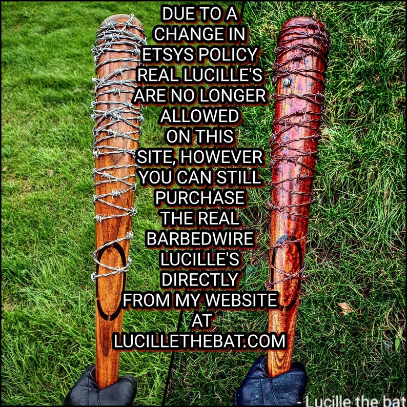 BO STAFF the Walking Dead Lucille Bat Replica Etsy