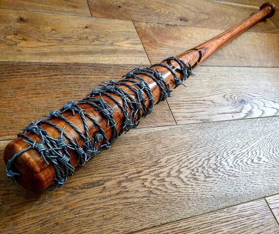 Lucille Bat Replica Prop, the Walking Dead, Negan, Genuine Louisville  Slugger 34 leather Barbed Wire 