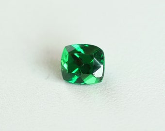 Cushion Shape Tsavorite, single Tsavorite loose gemstones green garnet from Tanzania 5.2X4.7X3.8 for jewelry making 0.78 Cts (GM1054)