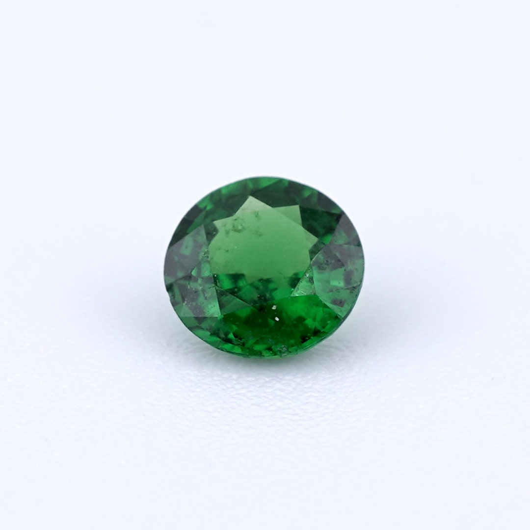 Round Cut Tsavorite, Green Garnet, Loose Gemstones, 1 Pcs. 5.7x5.7x3 Mm ...