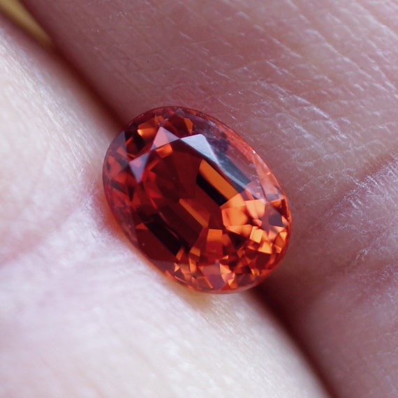 A rare natural orange sapphire from Tanzania weighing 2.12