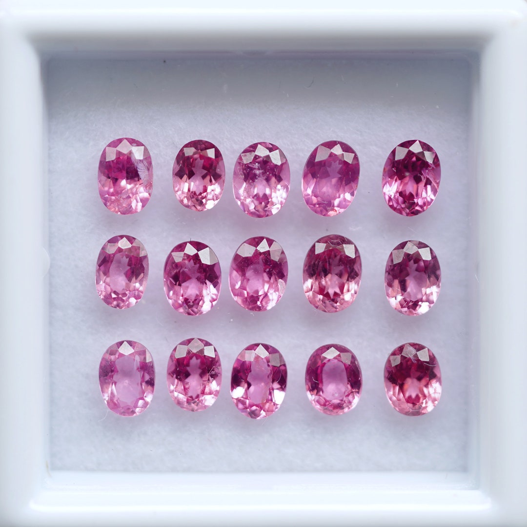 A Box of Small Mixed Pink Spinel Oval Shape Untreated - Etsy