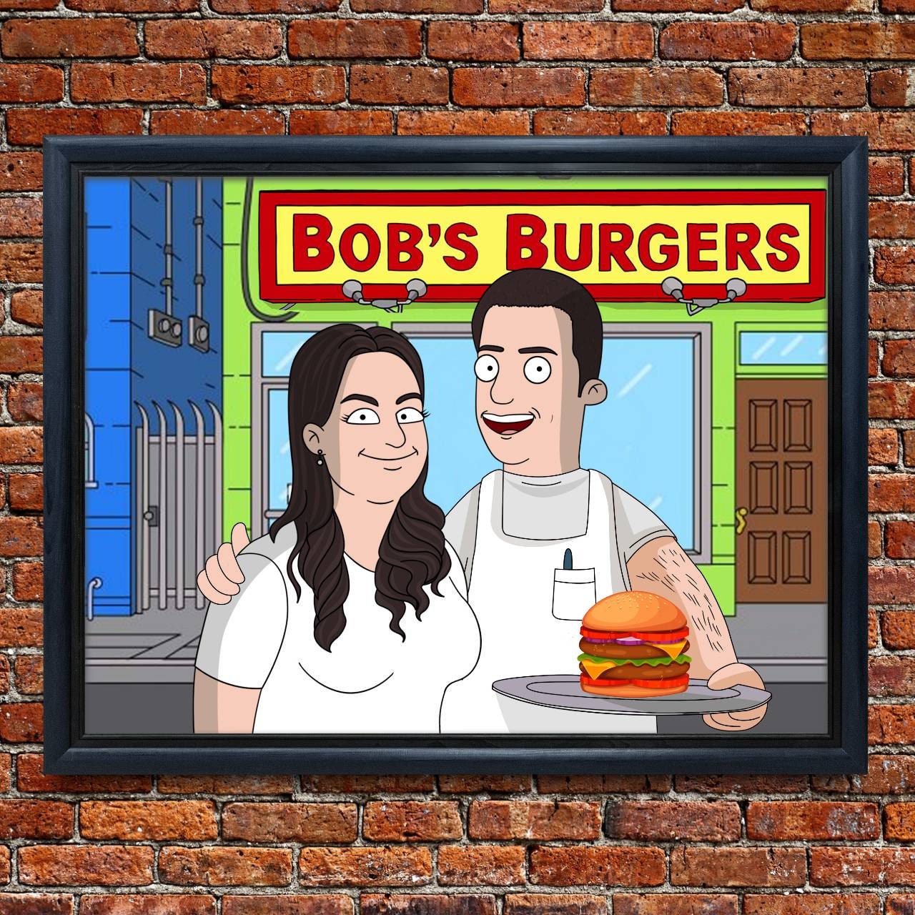 Bob's Burgers Style Couple's Portrait Drawing | Etsy