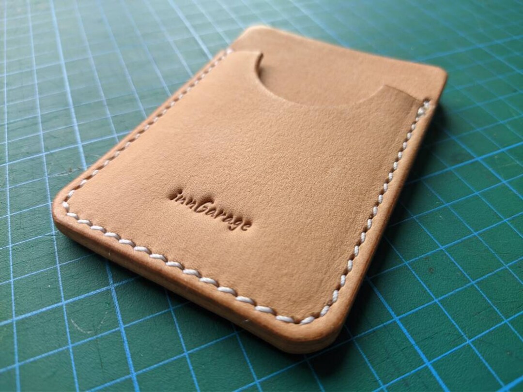 Minimalist Card Sleeve Leather Card Sleeve Slim Wallet Etsy