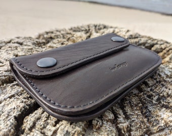 Cartera minimalista para hombre, tarjetero para mujer, cartera fina, cartera para hombre, cartera para mujer, monedero de piel, cartera pequeña, regalo perfecto