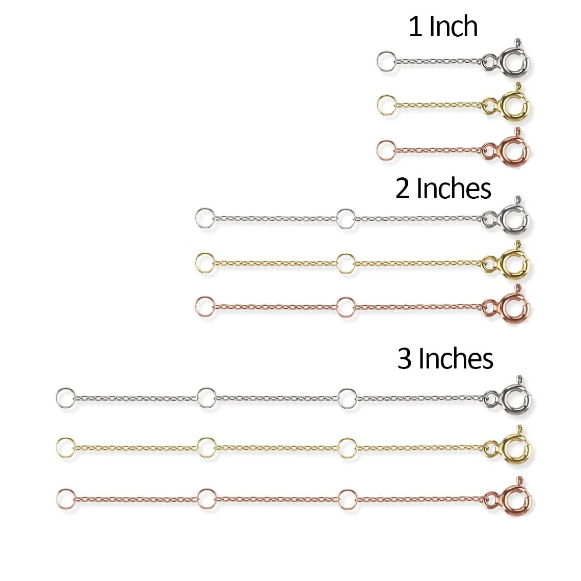 Dropship 18K Gold Plated Sterling Silver Necklace Extenders For Women; Fine  Extenders Chain Set For Necklace; Extensions 2; 3; 4; 5 Inches to Sell  Online at a Lower Price