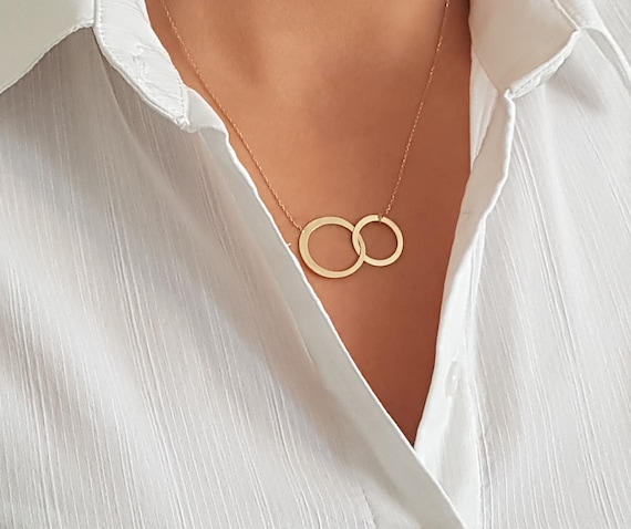 Gold Infinity Circle Necklace, Interlocking Linked Circles, Mother Daughter  Sister, 16+2 Inch | Womens Necklaces 14k Real Gold Italian Jewelry | made  in Italy by Lucchetta : Amazon.ca: Clothing, Shoes & Accessories