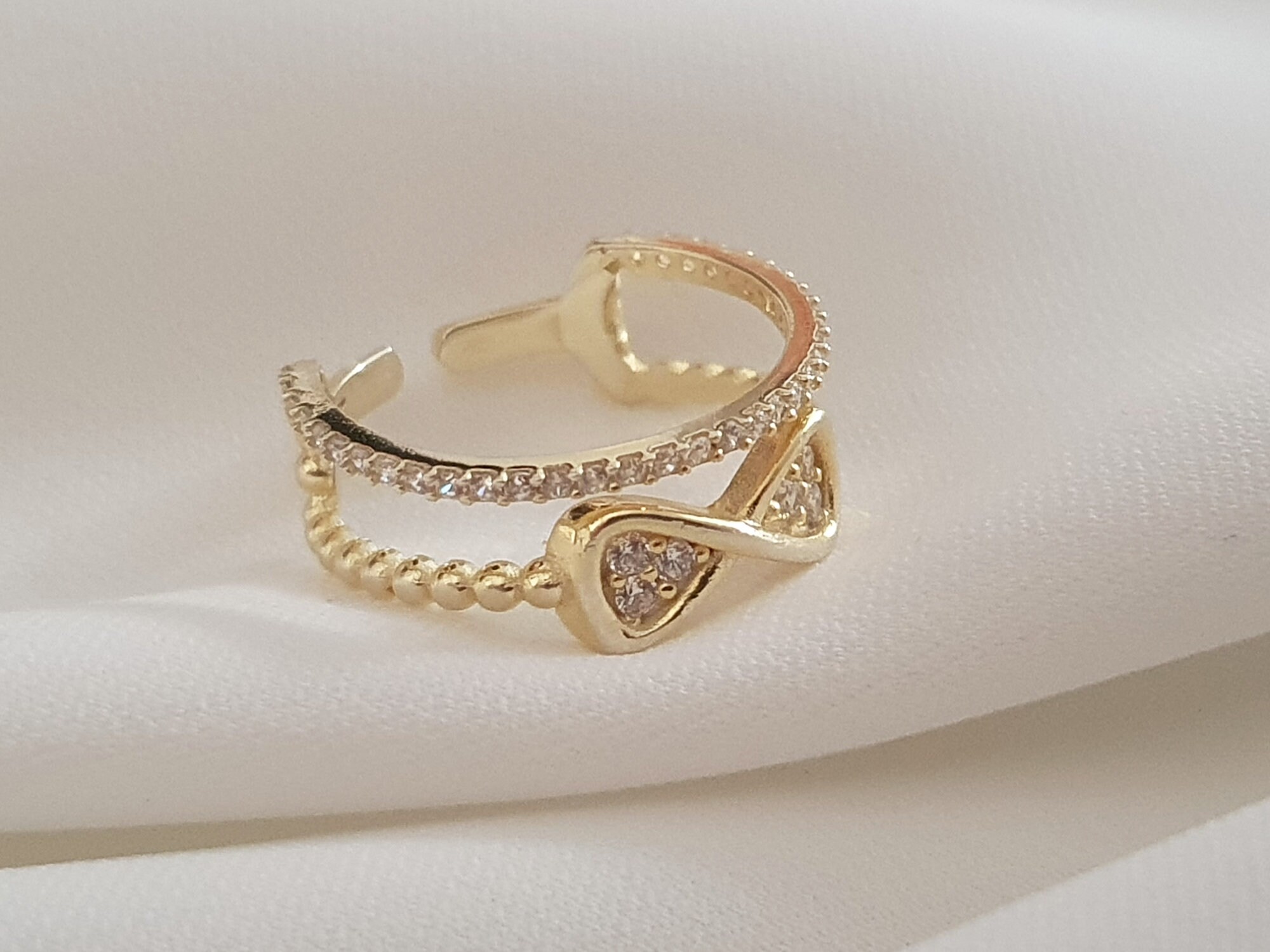14k Solid Gold Infinity Ring Gold Infinity Ring Christmas - Etsy