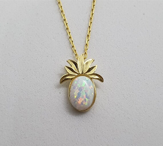 Solid gold pineapple best sale necklace