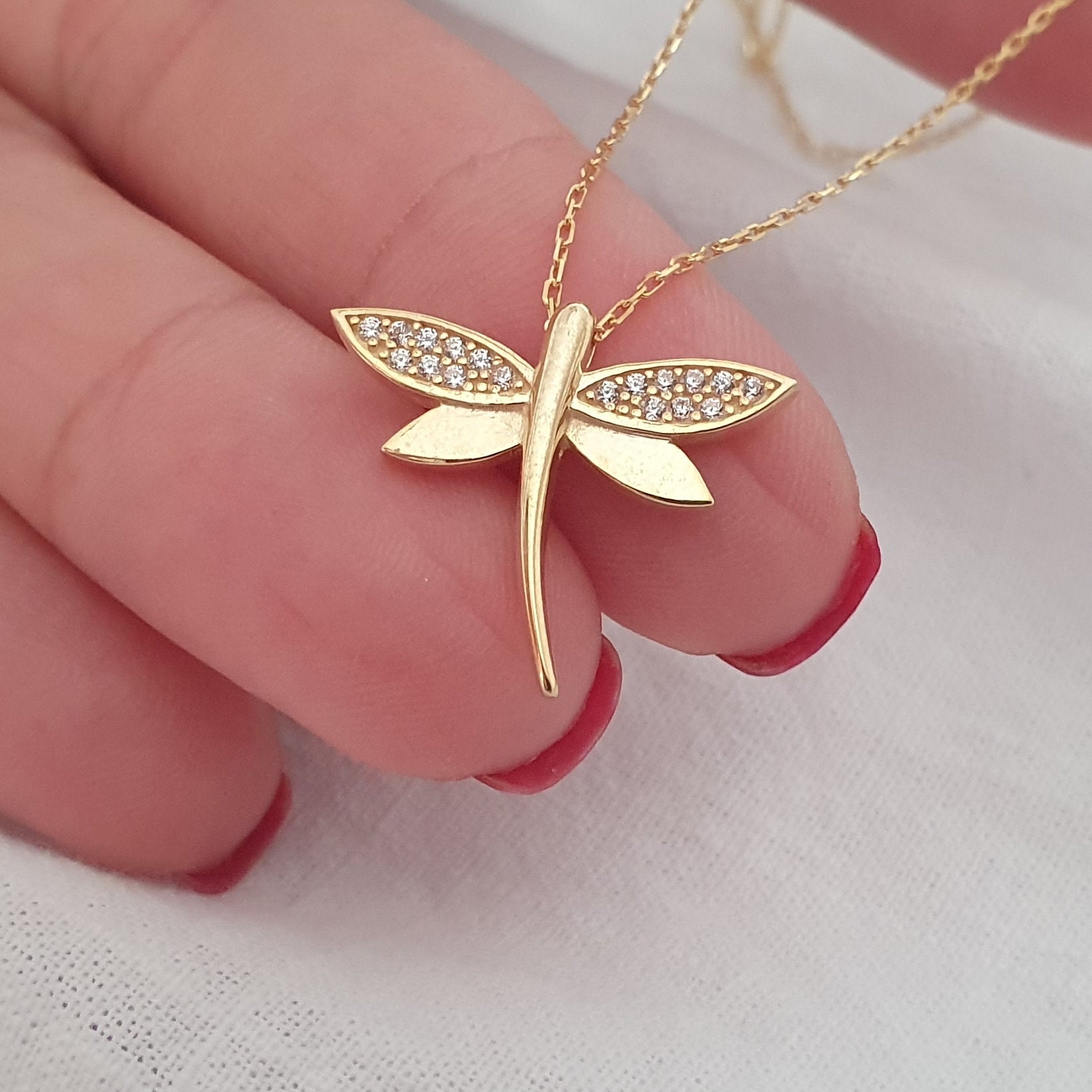 MANBU Sterling Silver Dragonfly Necklace for Women: India | Ubuy