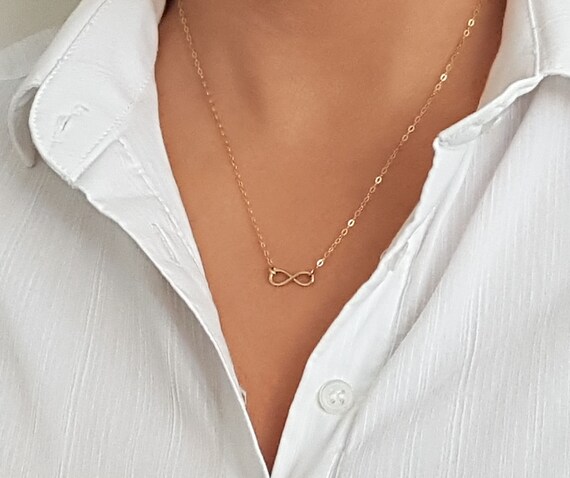 Gold Infinity Necklace - Etsy 