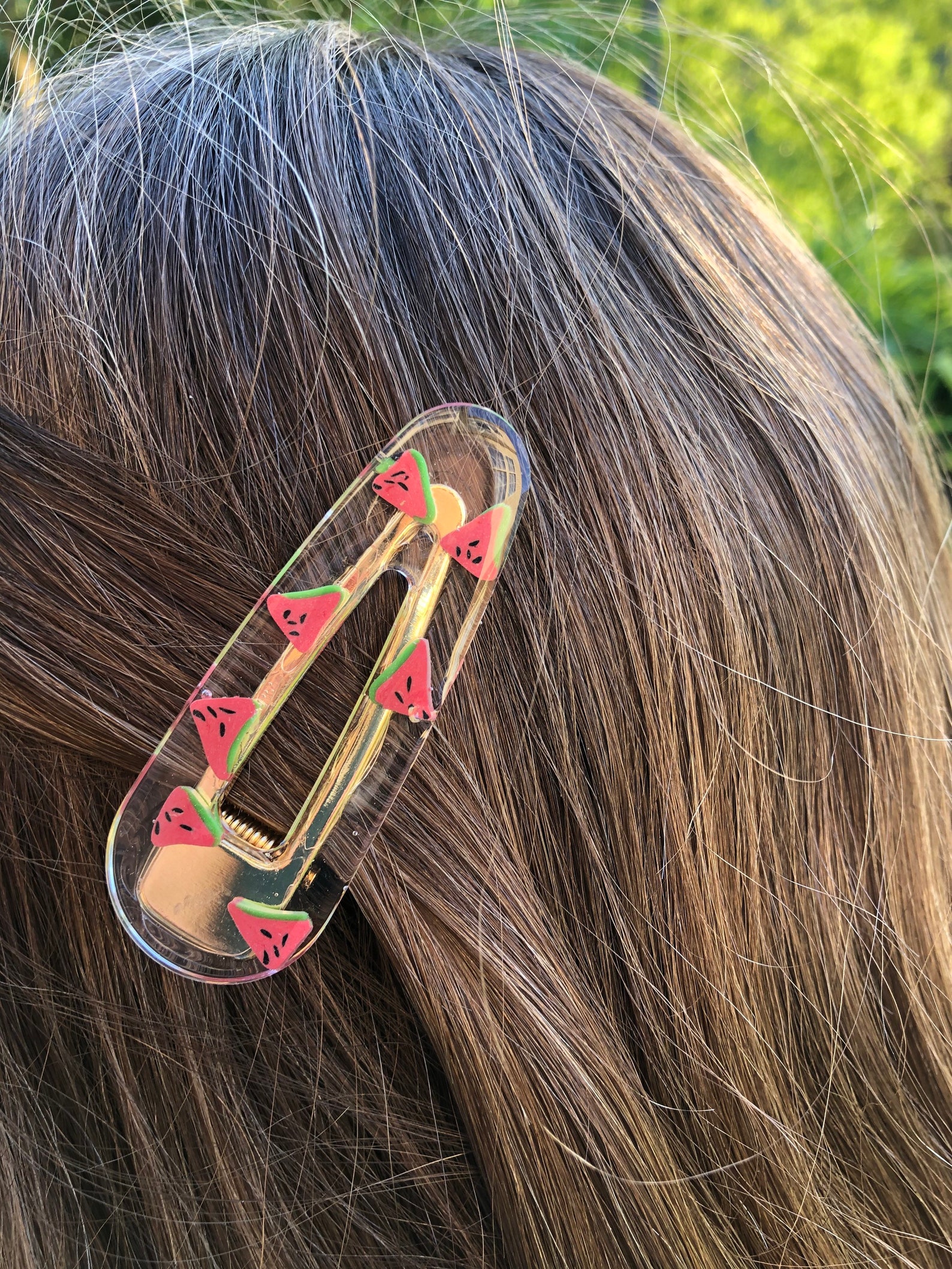 Water Mellon Resin Hair Clips / Customizable Resin Hair Pins / Etsy UK