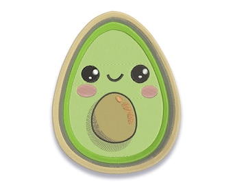 Kawaii Avocado Embroidery design files