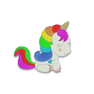 Cute Kawaii Unicorn Embroidery design files