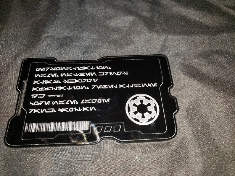 Star Wars Custom ID Card Galaxy/'s Edge Cosplay Prop