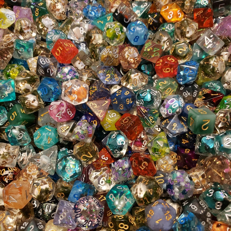 Bag of Mystery Dice RPG Dice Polyhedral Dice Set Dungeons Etsy