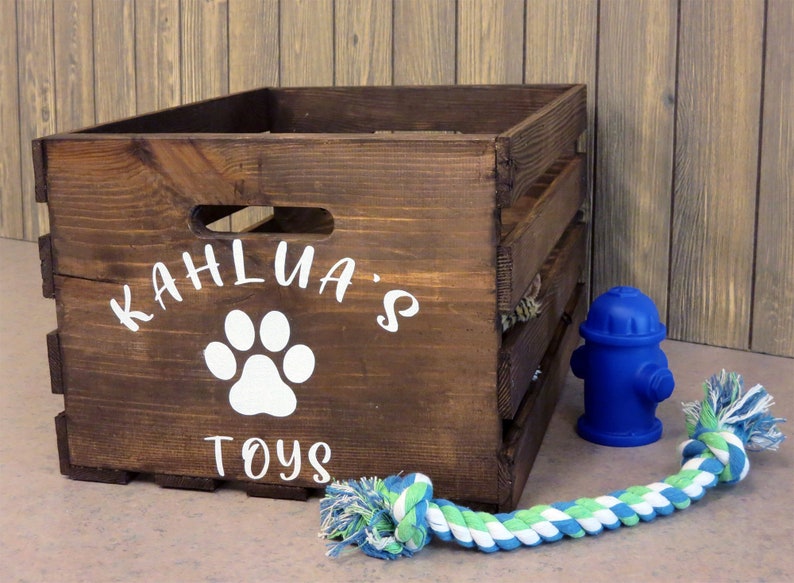 Dog Toy Box Personalized Pet Storage Dog Toy Crate Toy Etsy
