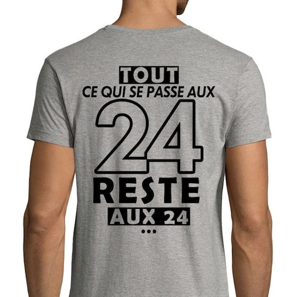 T-Shirt moto Homme 24h du mans Humour Motard | 100% coton, imprimé en France