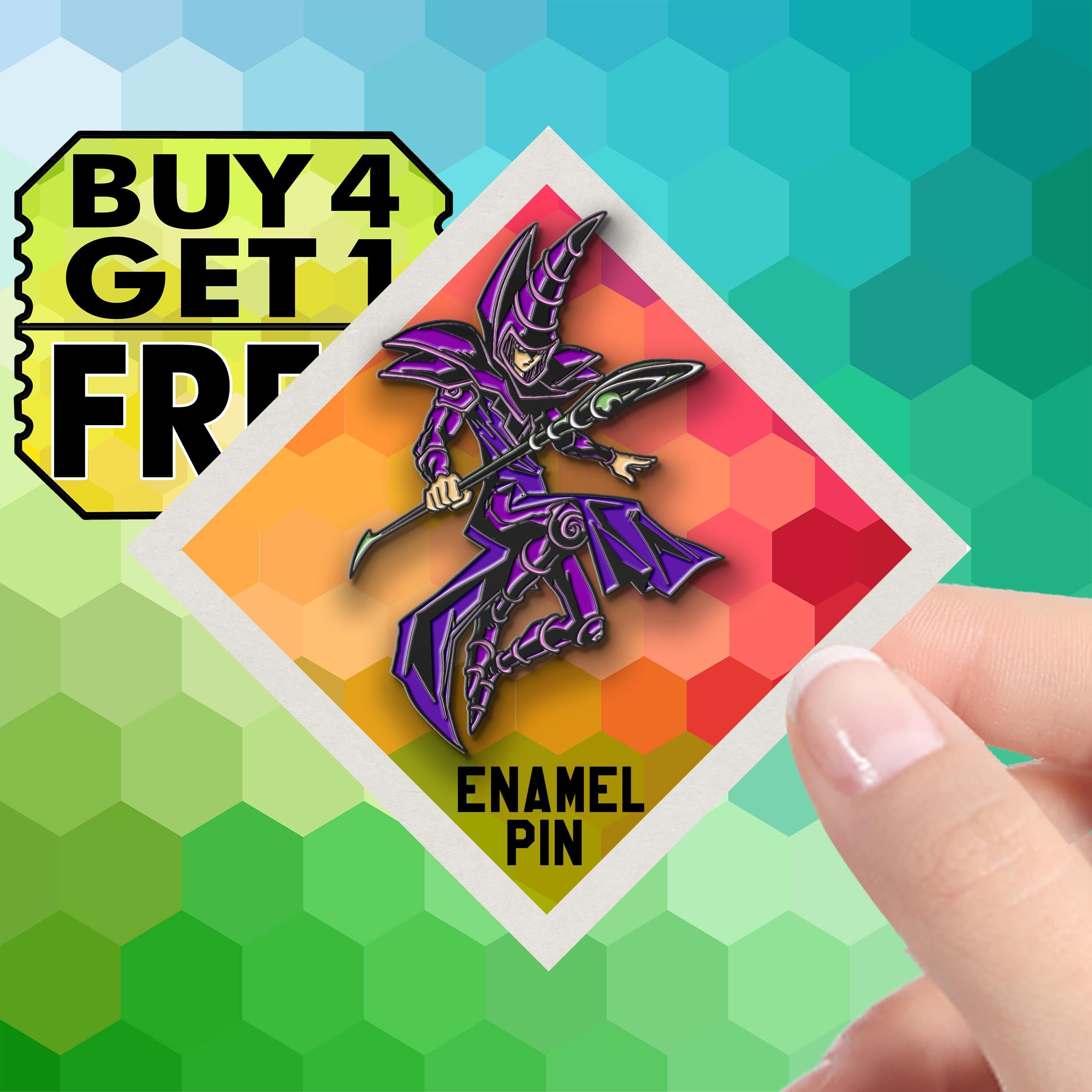 Dark Magician Gamer Enamel Pin Yugioh Wizard Enamel Pins Etsy