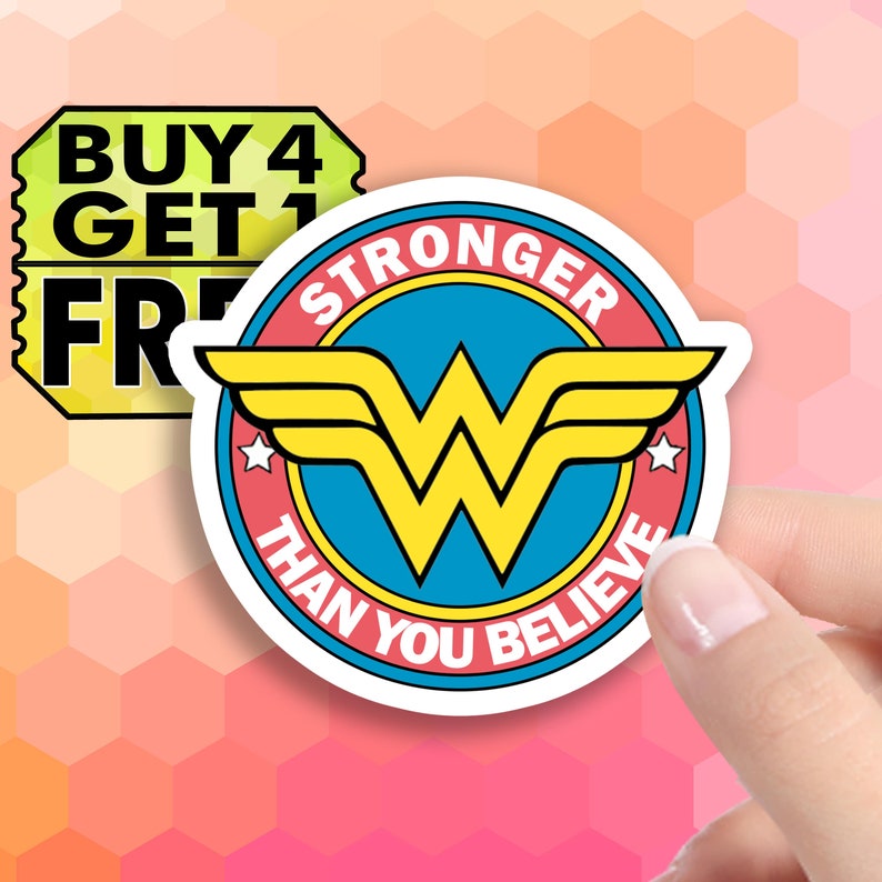 Wonder Woman Logo Sticker Girl Power Vsco Stickers Macbook | Etsy