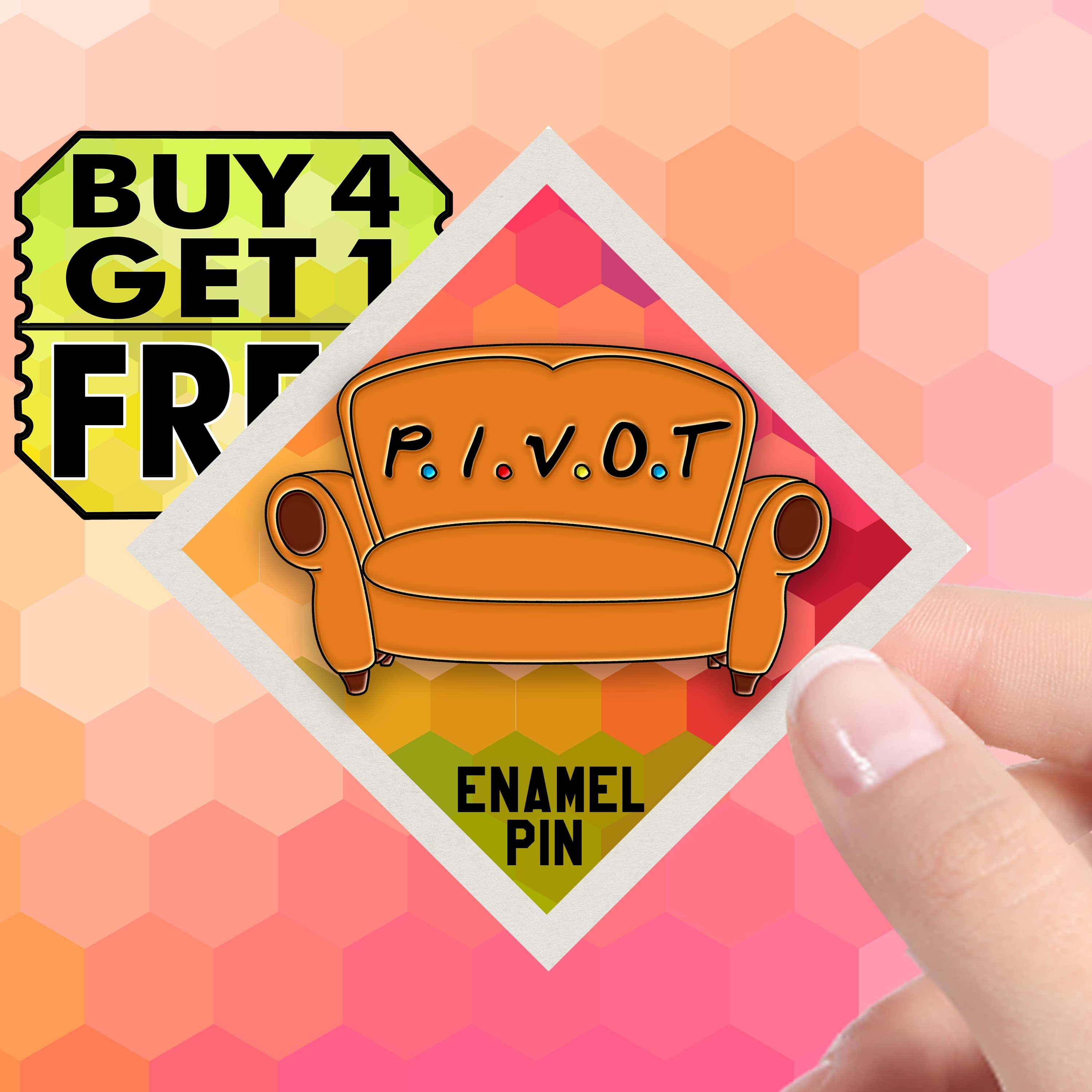 Pivot Friends Enamel Pin Best Friend Meme Enamel Pins Hat Pins Etsy