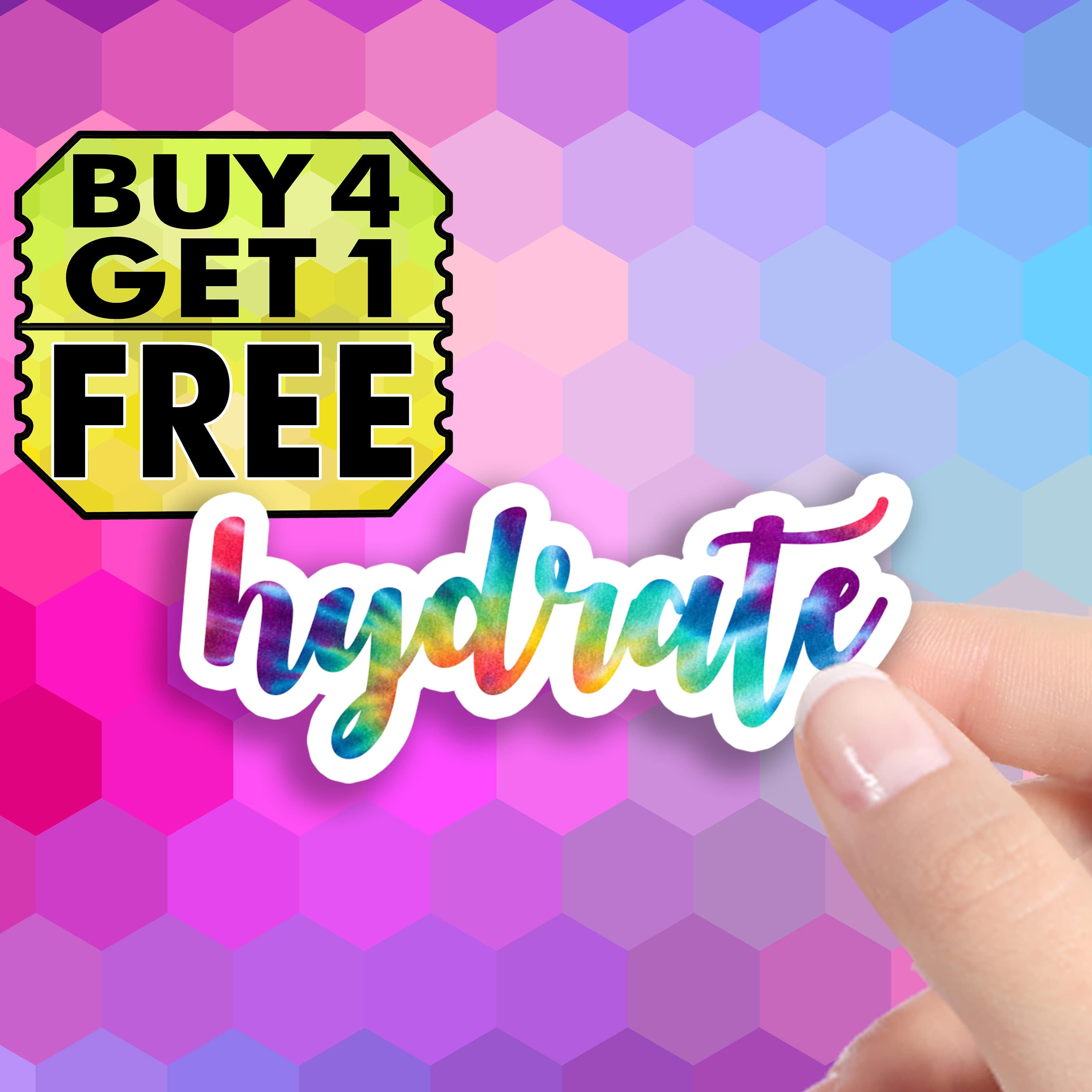 Rainbow Hydrate Sticker Trendy Quotes Stickers Macbook Etsy