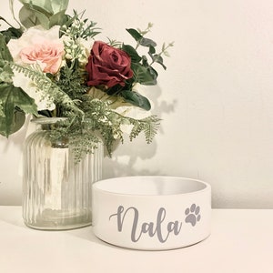 Personalised Double Pet Bowl - Dog Bowl - Cat Bowl
