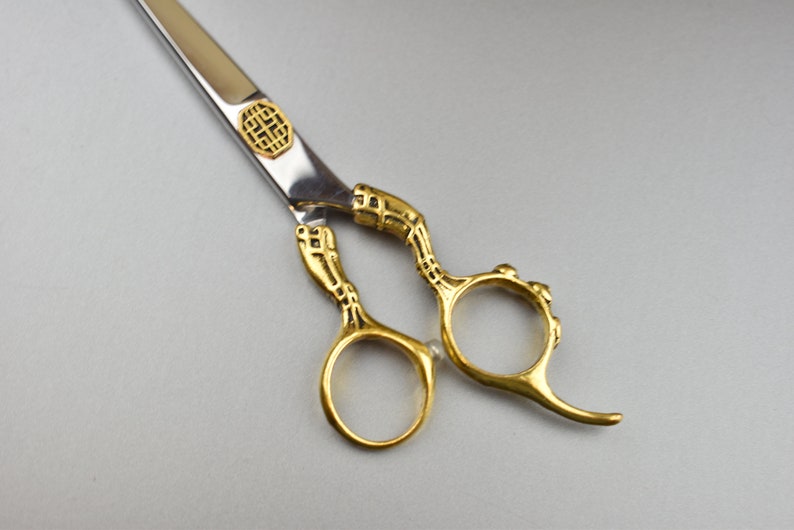Antique Scissor Japanese 440C Steel Gold Hand Crafted Work Etsy
