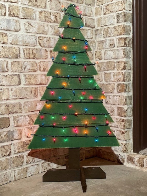 Festive Christmas Tree with Colorful Lights and Presents