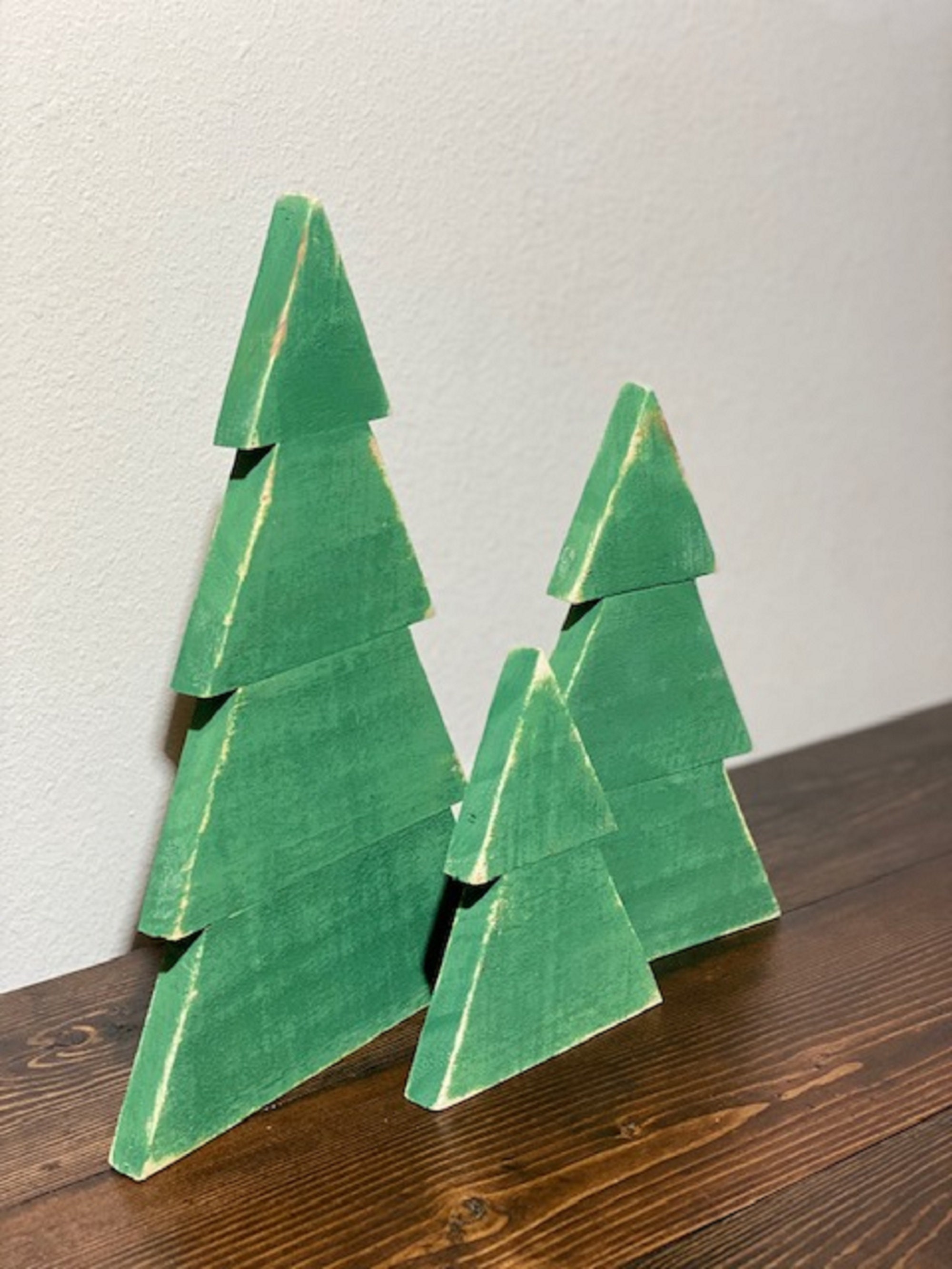 Rustic Wood Christmas Trees Set of 3 Christmas Trees Etsy